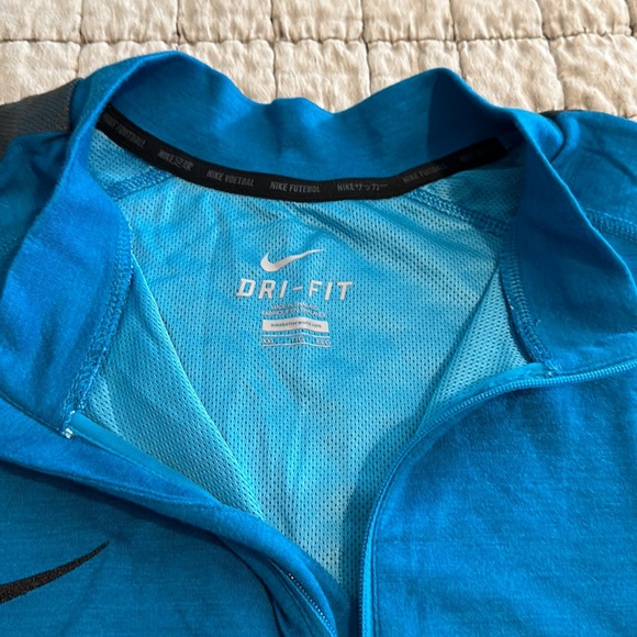 Nike football dri-fit 1/4 zip NWT Turquise/blue XXL - Picture 2 of 6